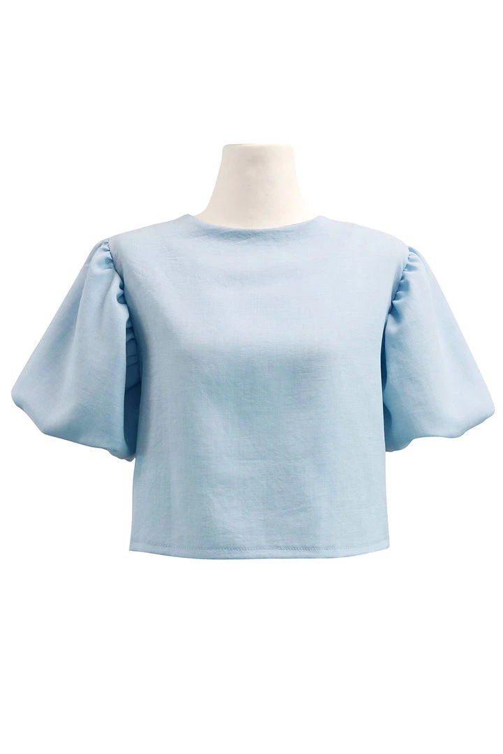 STORETS SALE Zoey Eyelet Back Crop Blouse