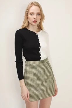 STORETS Eva Color Block Ribbed Cardigan