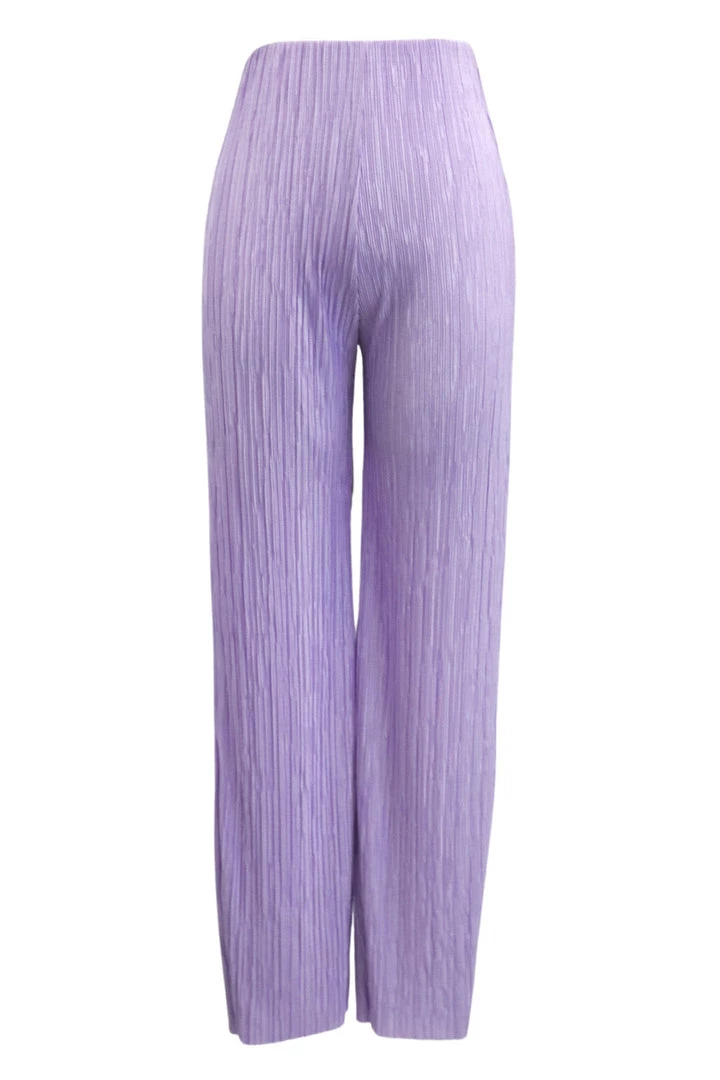 STORETS Maria Flared Leg Plisse Pants