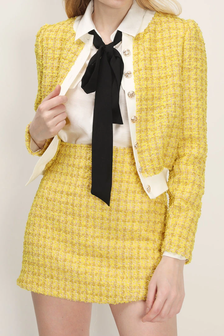 STORETS Marie Tweed Cropped Cardigan CLOTHING