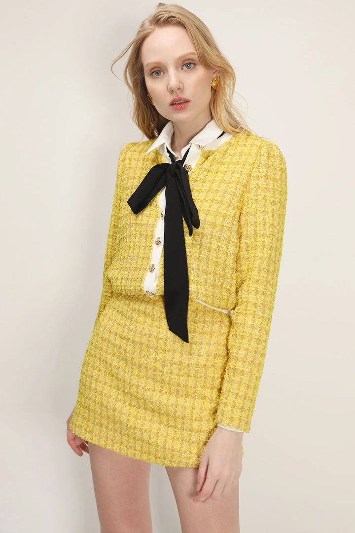 STORETS Marie Tweed Cropped Cardigan CLOTHING