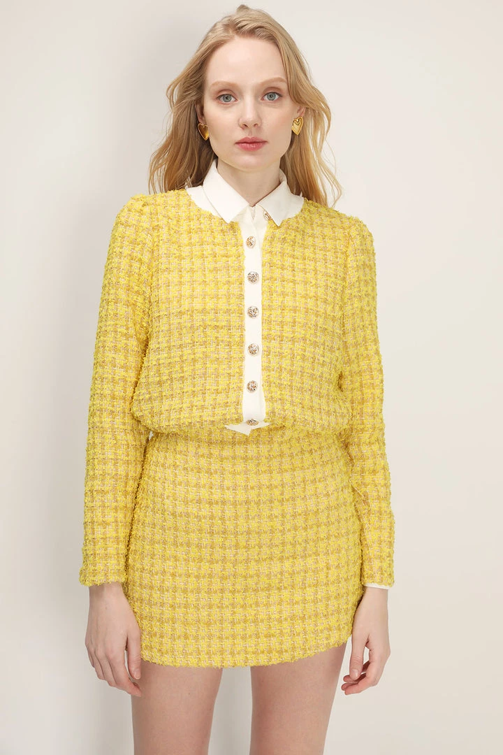 STORETS Marie Tweed Cropped Cardigan CLOTHING