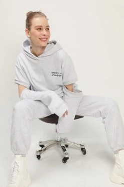 STORETS Kate Sleeve Cutout Hoodie Sweatshirt