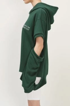 STORETS Kate Sleeve Cutout Hoodie Sweatshirt