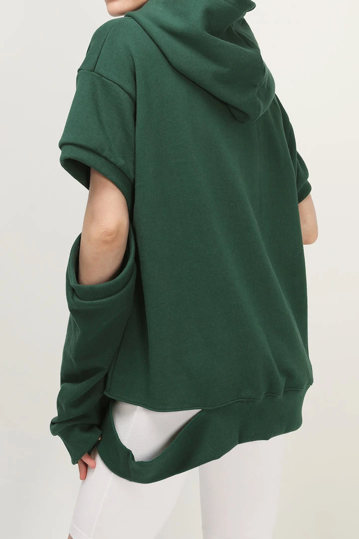 STORETS Kate Sleeve Cutout Hoodie Sweatshirt
