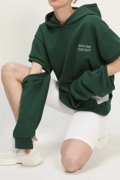 STORETS Kate Sleeve Cutout Hoodie Sweatshirt