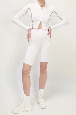 STORETS SALE Teagan Zip-Up Crop Top