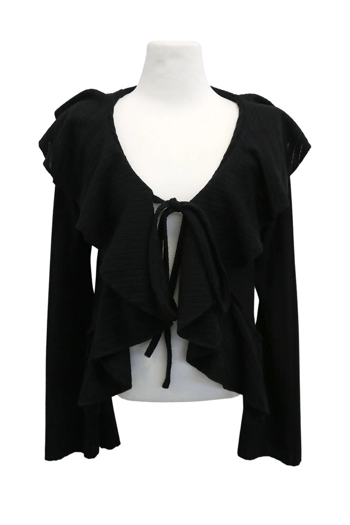 STORETS WHAT'S NEW Nancy Ruffle Trim Cardigan