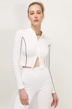 STORETS SALE Teagan Zip-Up Crop Top