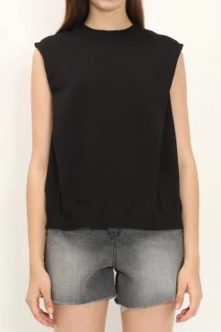 STORETS CLOTHING Juniper Padded Shoulder Knit Top