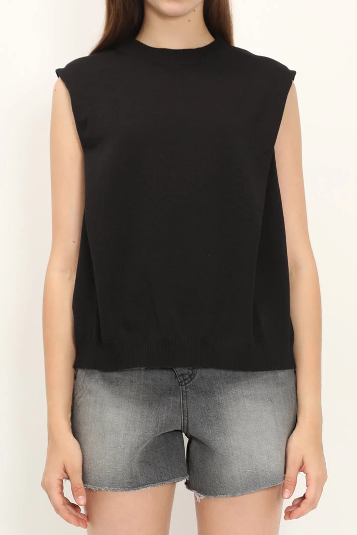 STORETS CLOTHING Juniper Padded Shoulder Knit Top
