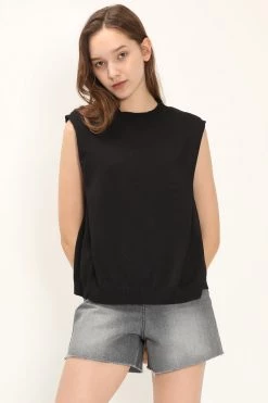 STORETS CLOTHING Juniper Padded Shoulder Knit Top