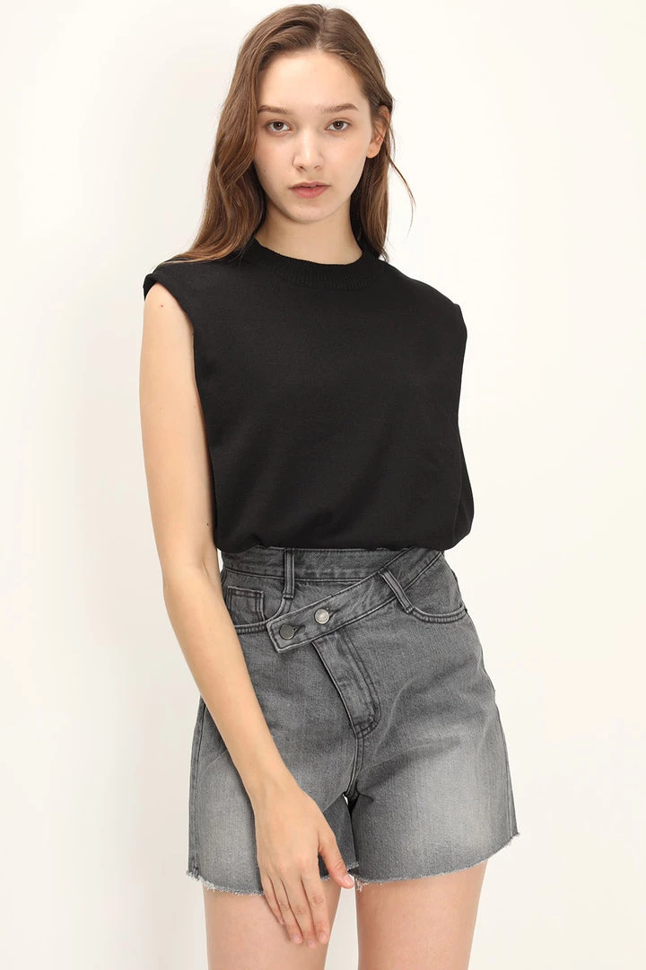 STORETS CLOTHING Juniper Padded Shoulder Knit Top