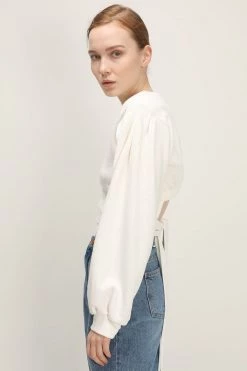 STORETS SALE CLOTHING Lola Cropped Tie Waist Sweatshirt