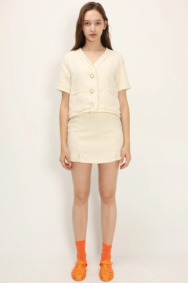 STORETS CLOTHING Blakely Tweed Jacket And Skort Set