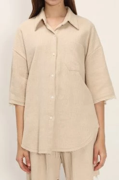 STORETS CLOTHING Georgia Textured Oversized Shirt