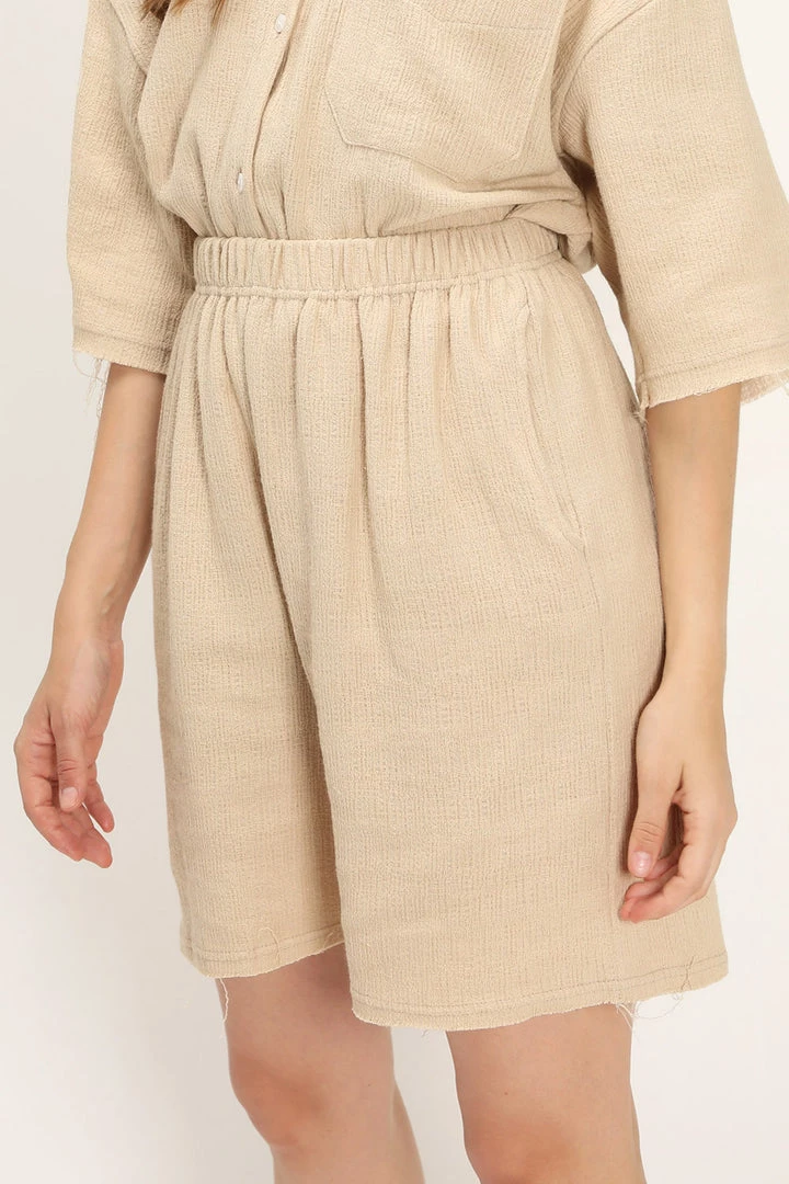 STORETS Georgia Textured Raw Edge Shorts