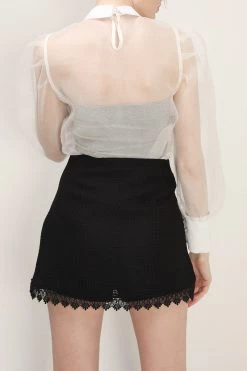 STORETS Ava Jeweled Organza Blouse