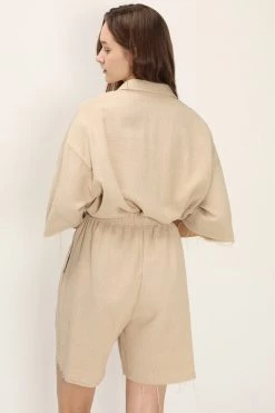 STORETS Georgia Textured Raw Edge Shorts