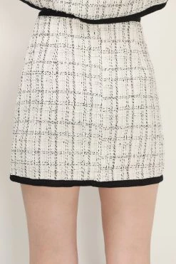 STORETS CLOTHING Brittany Tweed Trim Skirt