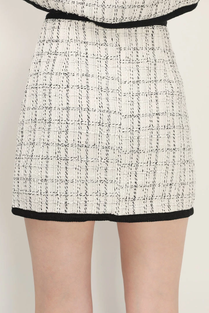 STORETS CLOTHING Brittany Tweed Trim Skirt
