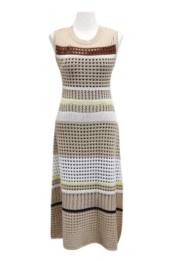 STORETS CLOTHING Celine Stripe Knitted Dress