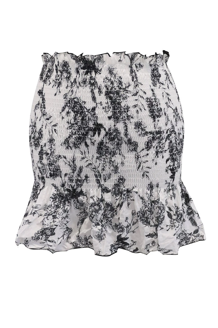 STORETS CLOTHING Zoey Floral Smocked Skirt