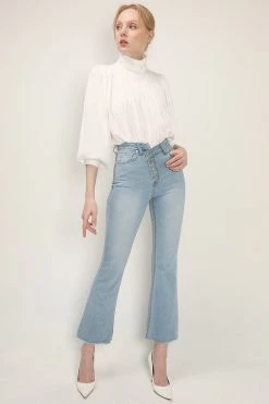 STORETS Evelyn Balloon Sleeve Ruched Blouse CLOTHING