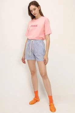 STORETS Teagan Striped Lounge Shorts CLOTHING