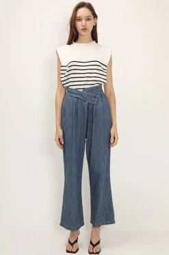 STORETS Millie Wrap Button Wide Jeans CLOTHING