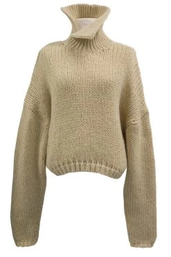 STORETS CLOTHING Leah Asymmetric High Neck Sweater
