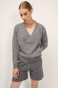 STORETS SALE CLOTHING Eva Wrap Knit Top