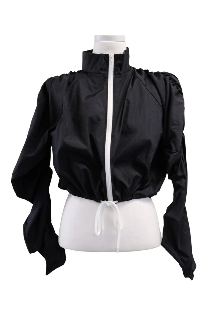 STORETS Gianna Ruched Sleeve Bomber