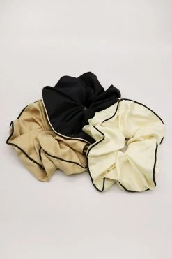 STORETS Contrast Trim Satin Scrunchie