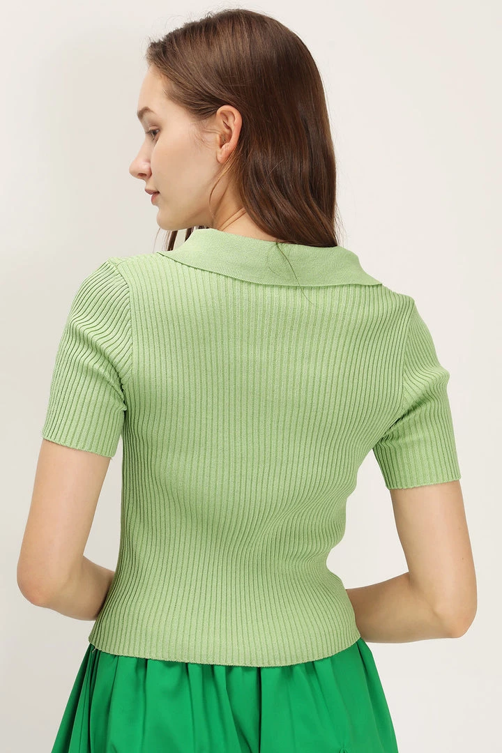 STORETS CLOTHING Liliana Ribbed Zip-up Knit Top