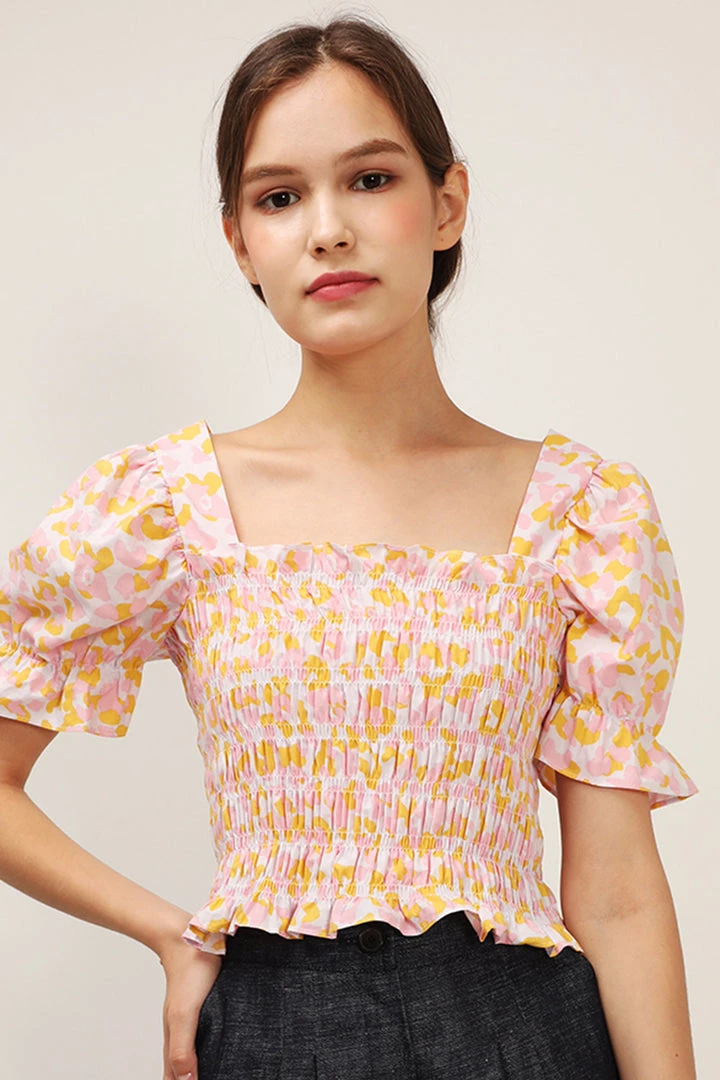 STORETS SALE Annie Floral Smocked Top