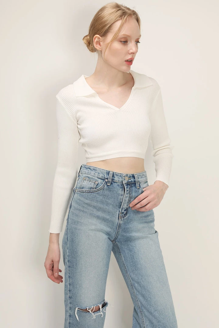 STORETS Sadie Tie Back Collared Top