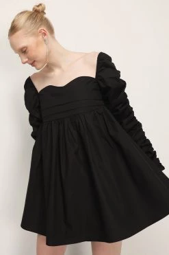 STORETS SALE CLOTHING Jane Shirred Puff Sleeve Dress