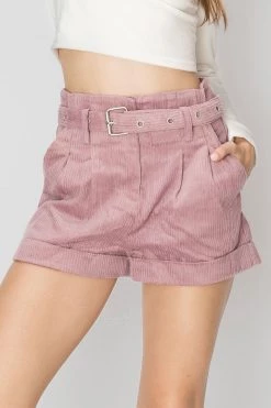 STORETS SALE CLOTHING Kathy Blush Corduroy Short Pants