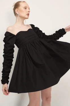 STORETS SALE CLOTHING Jane Shirred Puff Sleeve Dress