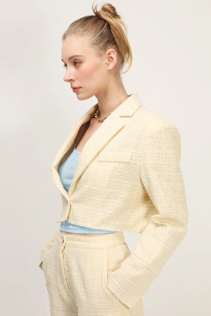 STORETS SALE Ella Tweed Cropped Jacket CLOTHING