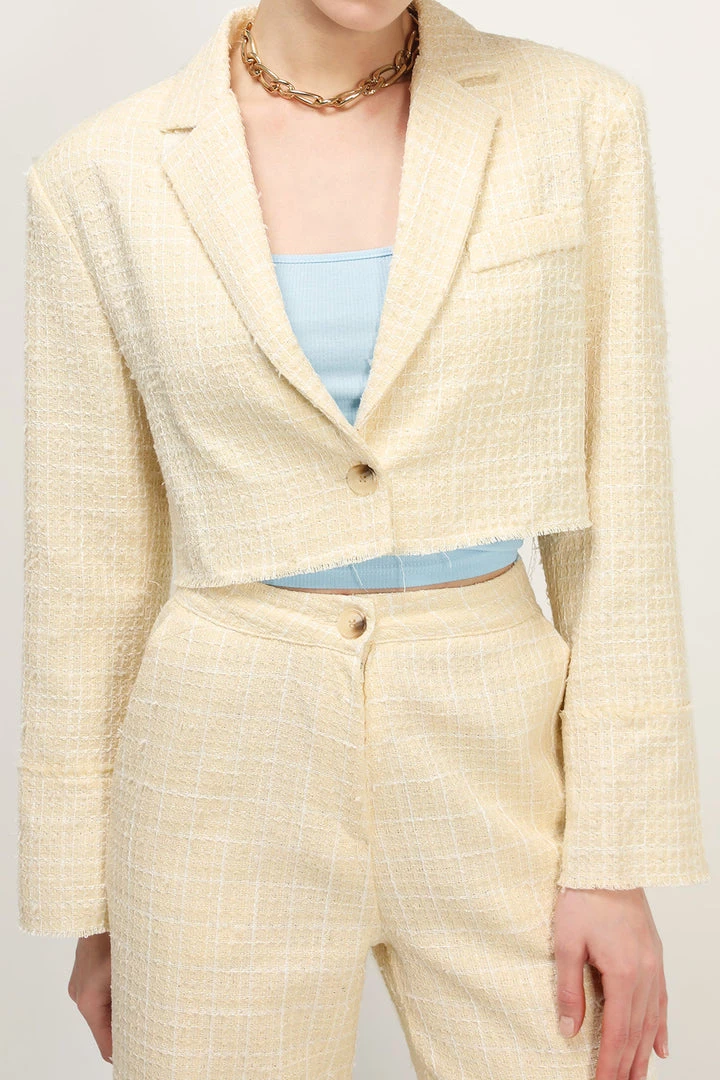 STORETS SALE Ella Tweed Cropped Jacket CLOTHING