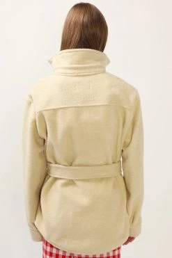 STORETS Amelia Fuzzy Belted Shacket CLOTHING