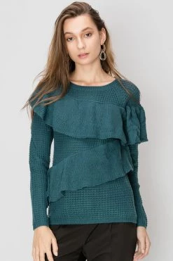 STORETS SALE CLOTHING Dora Ruffled Netty Sweater