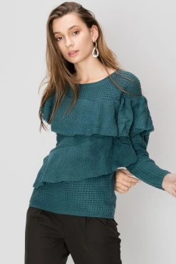 STORETS SALE CLOTHING Dora Ruffled Netty Sweater