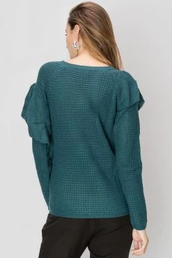 STORETS SALE CLOTHING Dora Ruffled Netty Sweater