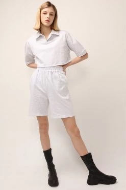 STORETS CLOTHING Ruby Cropped Lounge Shirt