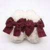 STORETS Borg Oversized Bow Slippers ACCESSORIES