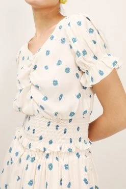 STORETS SALE CLOTHING Kelly Daisy Printed Smocked Top