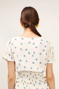 STORETS SALE CLOTHING Kelly Daisy Printed Smocked Top
